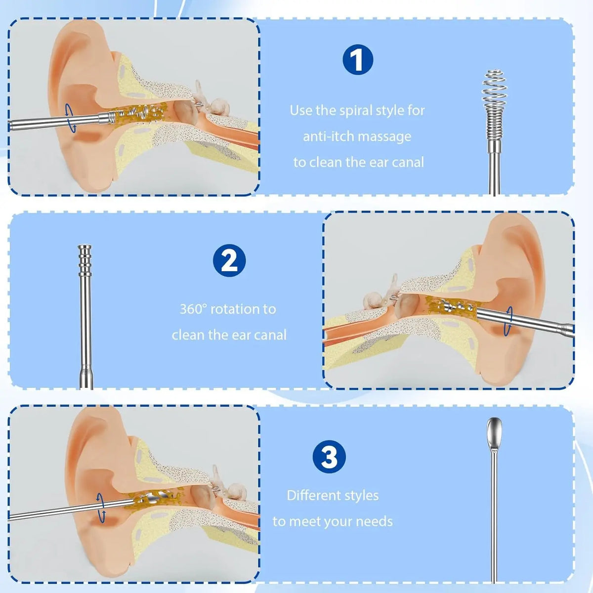 Stainless Steel Ear Wax Removal Tool Kit