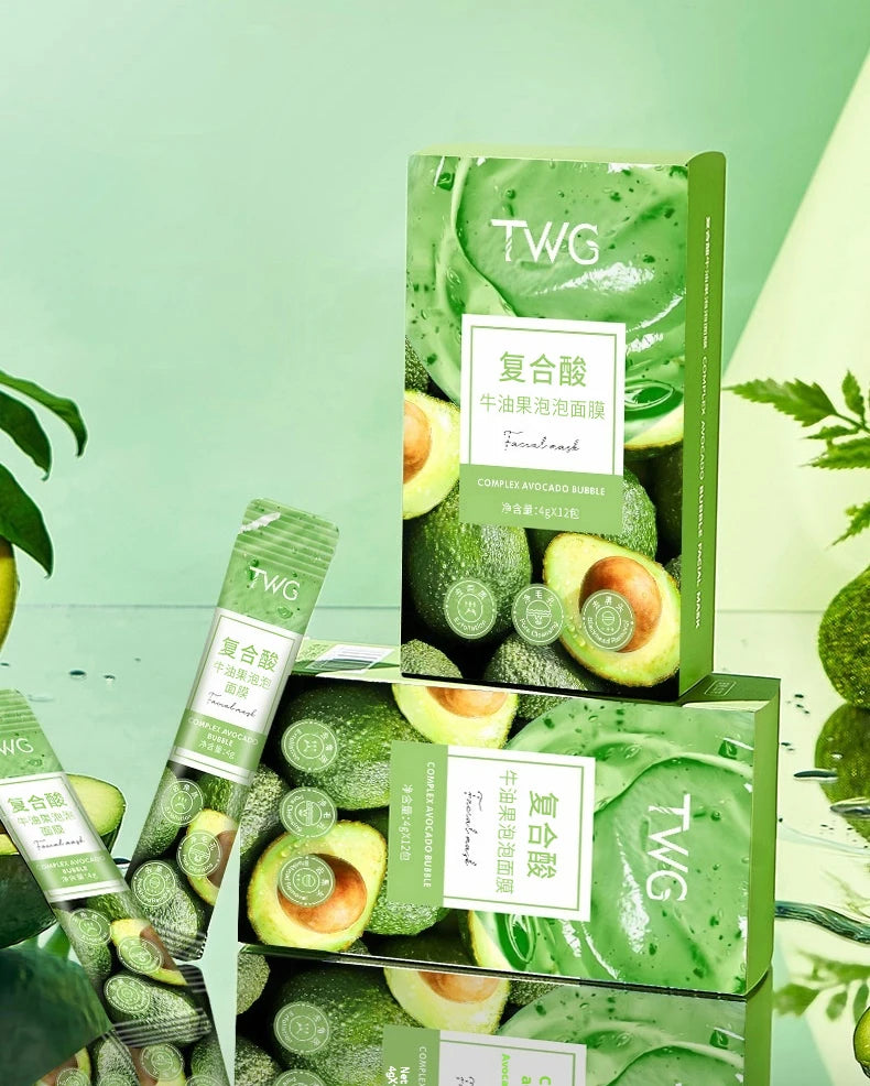 Deep Cleansing Avocado Bubble Facial Mask Set