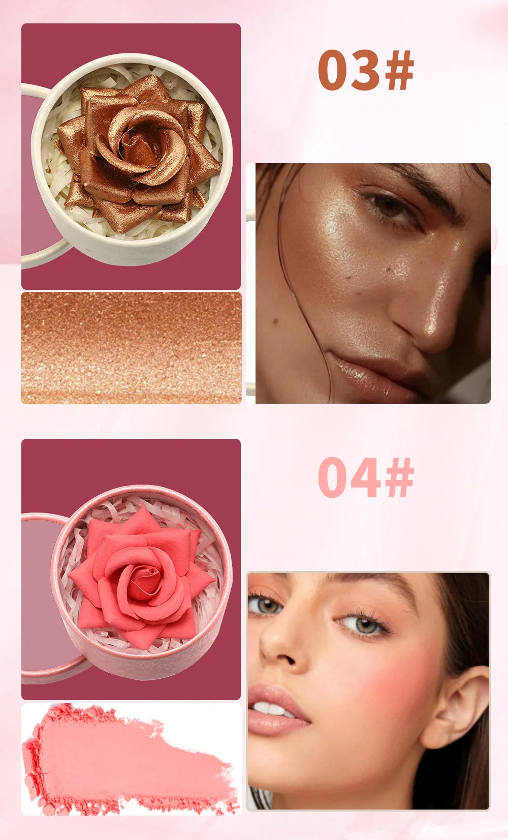 3D Rose Petal Blush for a Natural Radiant Complexion - 15