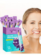 Portable Grape Mouthwash for Fresh Breath and Oral Hygiene
