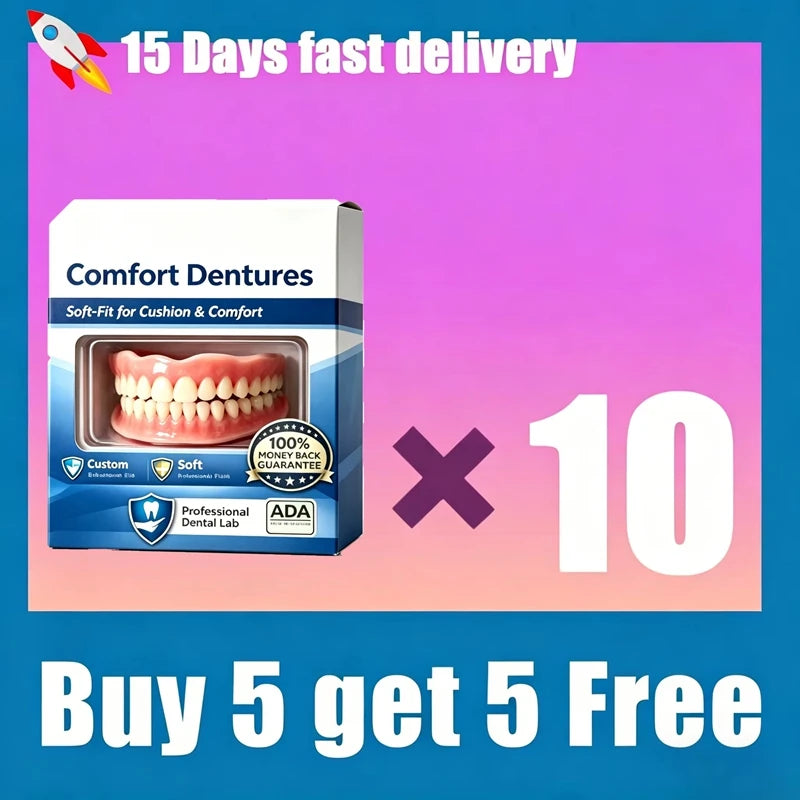 Comfort Fit Instant Smile Dentures for Upper and Lower Teeth