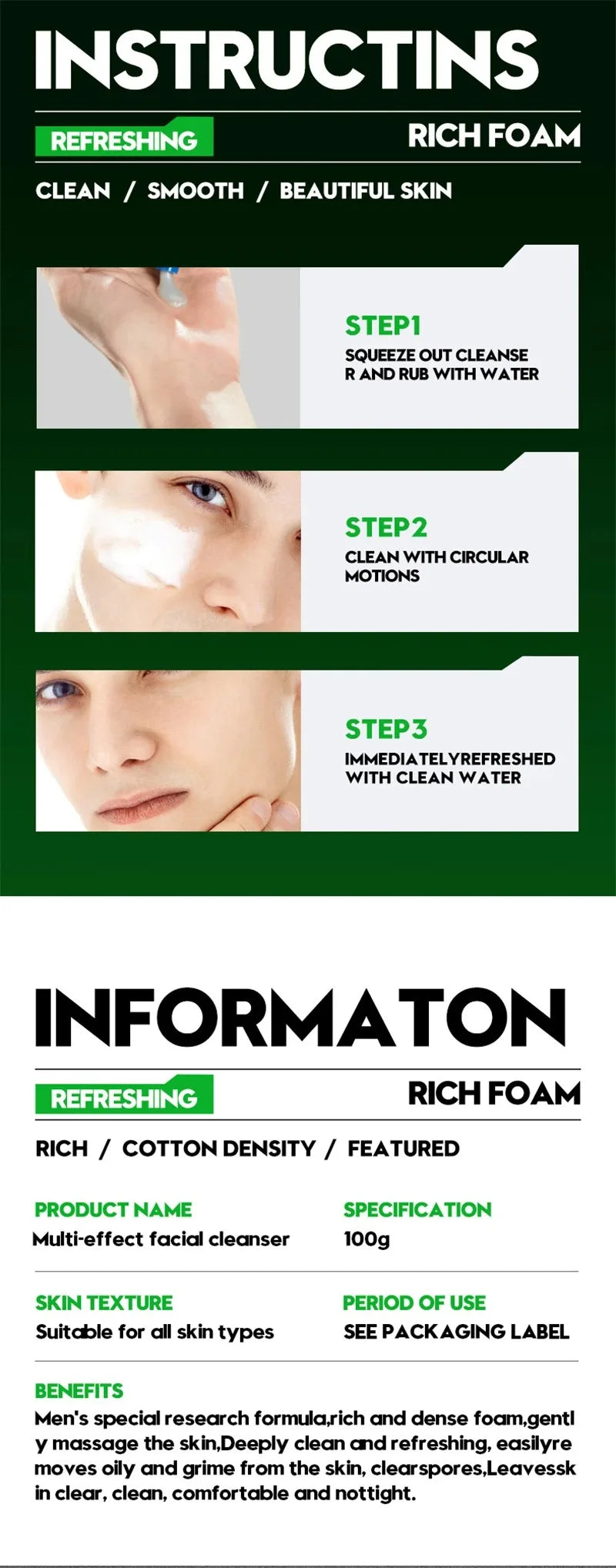 Oil Control Facial Cleanser for Men - 15