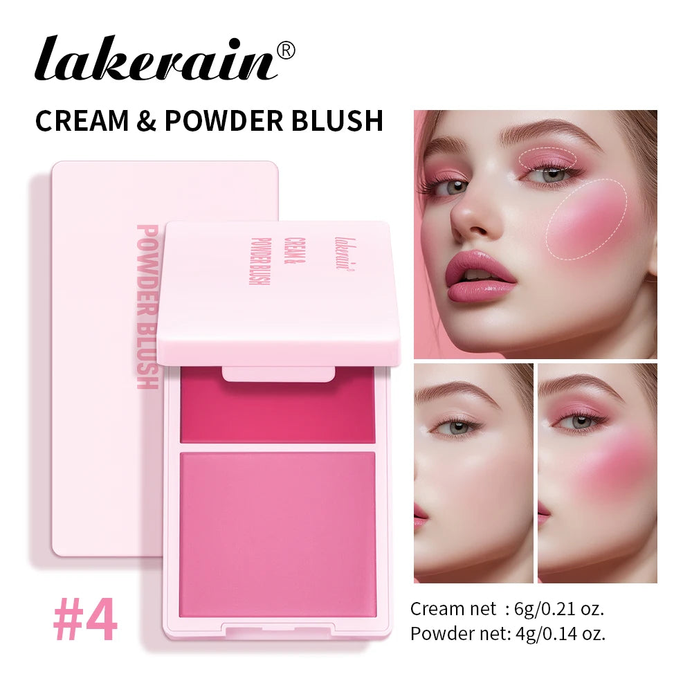 2-in-1 Cream and Powder Face Blush Duo