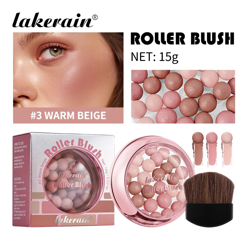 Shimmering Spherical Blush Powder Beads