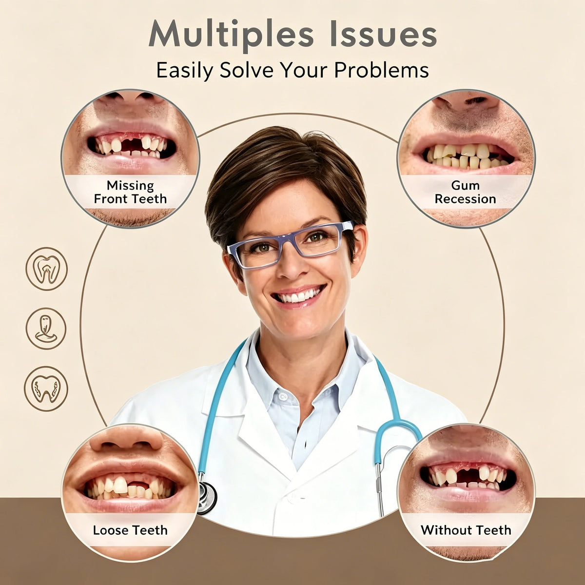 Comfortable Realistic Denture Set for a Natural Smile