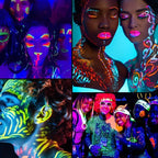 Neon UV Glow Face and Body Paint for Parties and Festivals