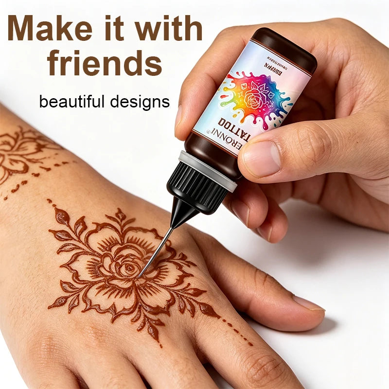 Semi-Permanent Temporary Tattoo Juice Kit with Stencils