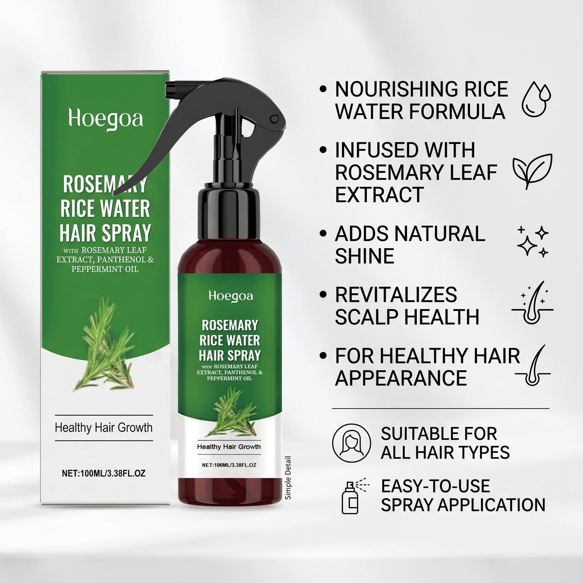 Rosemary Rice Water Hair Growth Spray