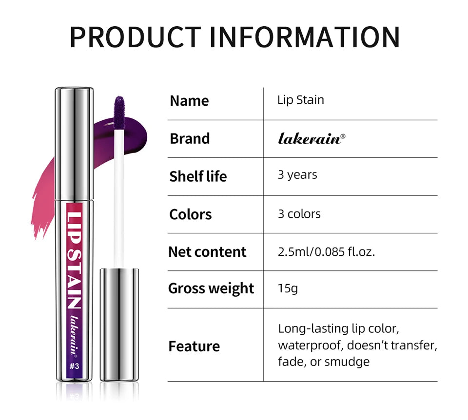 Waterproof Peel-Off Lip Stain Set
