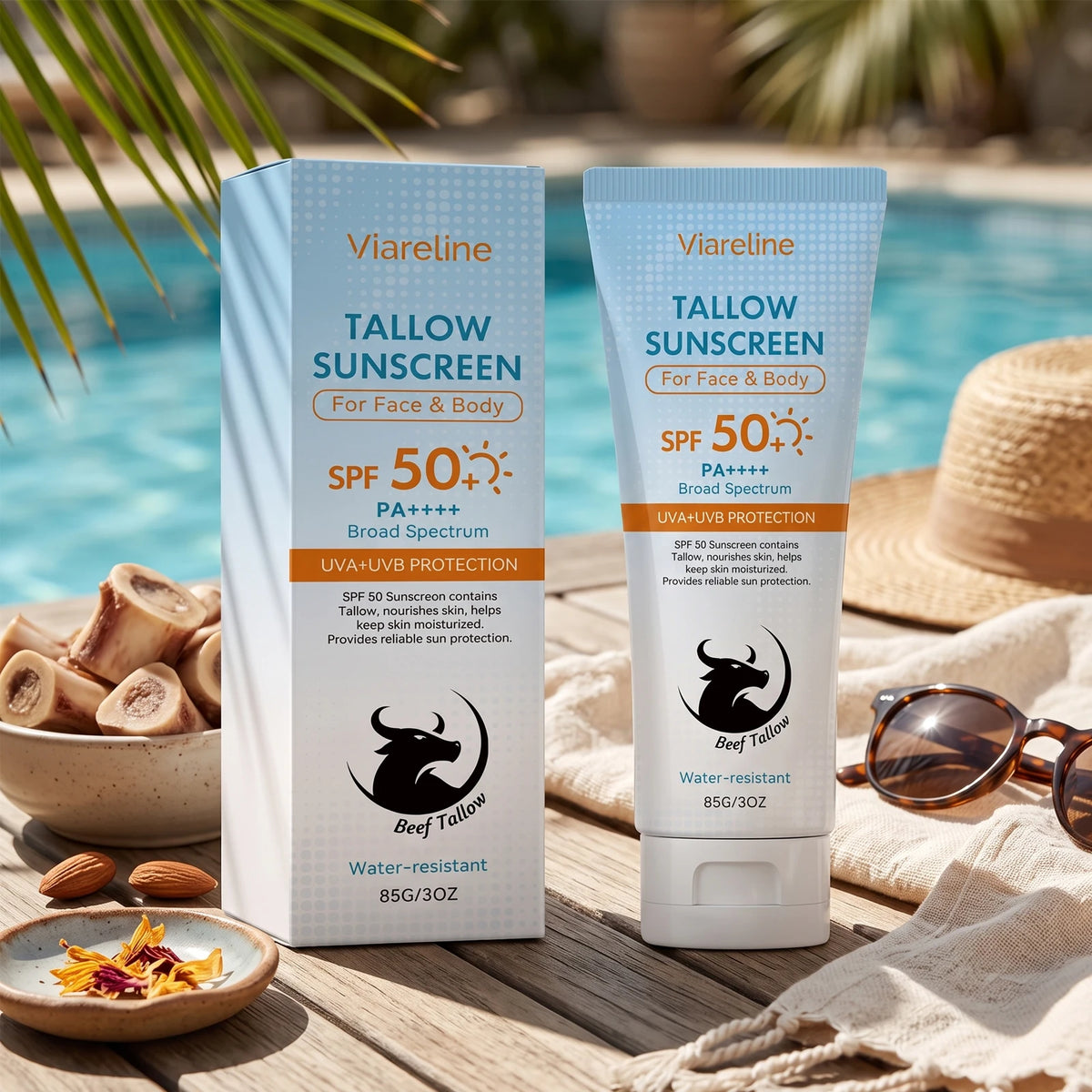 SPF 50 Nourishing Tallow Sunscreen for Face and Body