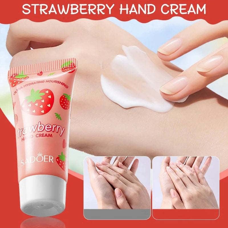 Strawberry Nourishing Hand Cream and Lip Balm Duo Set