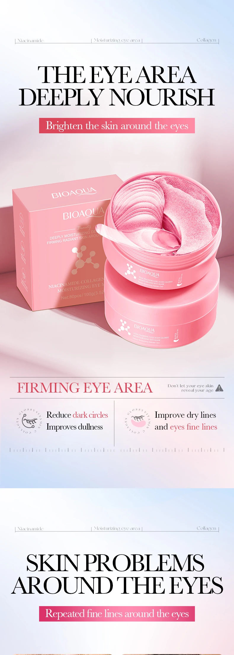 Niacinamide Collagen Eye Mask for Dark Circles and Puffiness