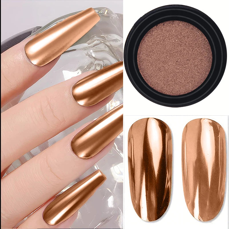 Chrome Mirror Effect Metallic Nail Art Glitter Powder