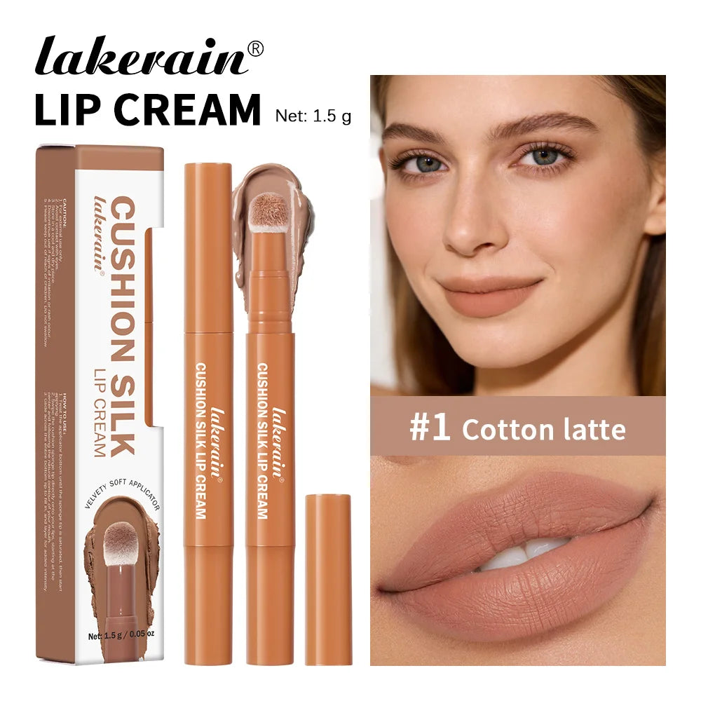 2-in-1 Velvet Lip Cream and Cheek Blush with Cushion Applicator