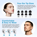 Reusable Noise Cancelling Silicone Earplugs for Sleep and Travel