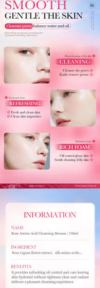 Rose Amino Acid Gentle Facial Cleansing Mousse