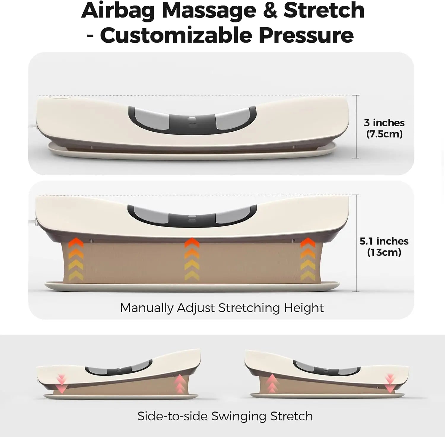Electric Lumbar Back Stretcher with Airbag Traction - 4
