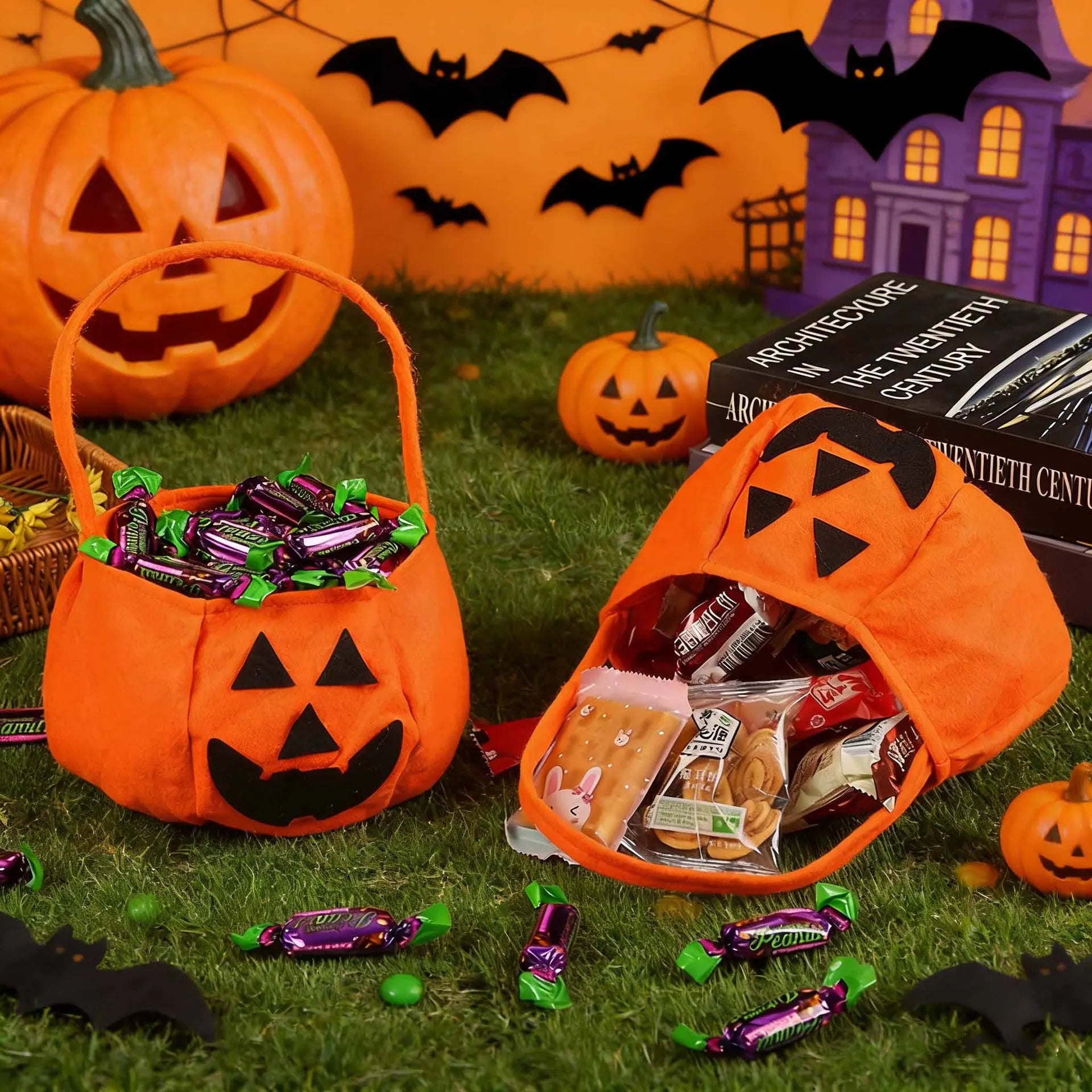 Festive Halloween Candy Trick-or-Treat Bag for Kids - 9