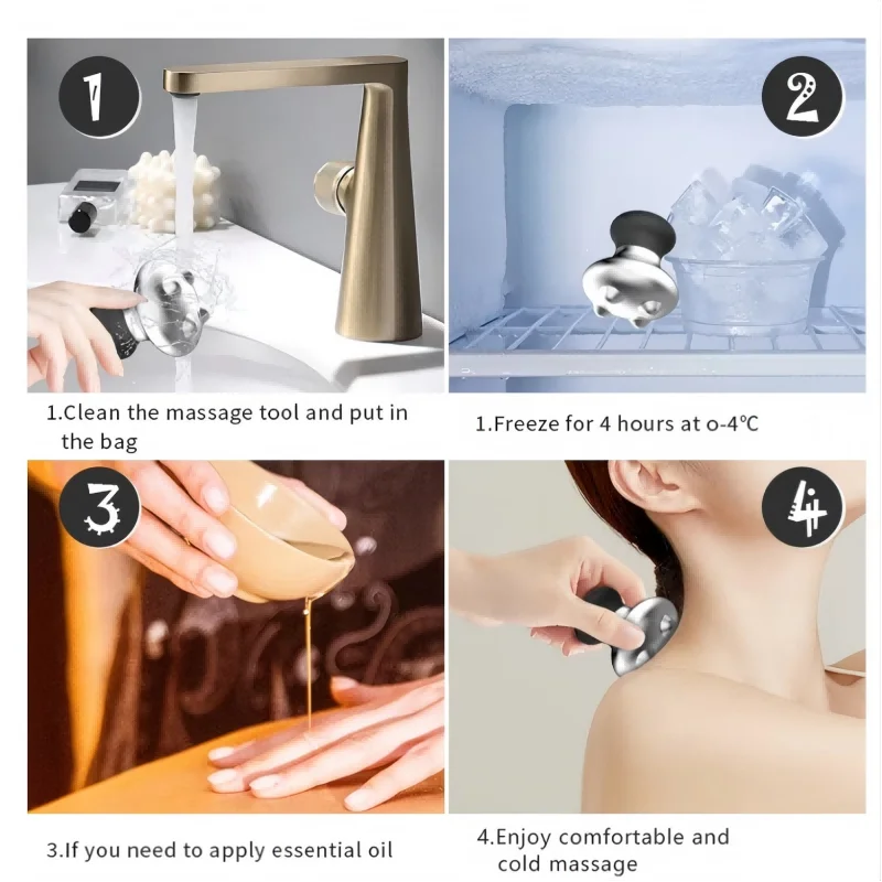 Stainless Steel Mushroom Facial Massage Tool