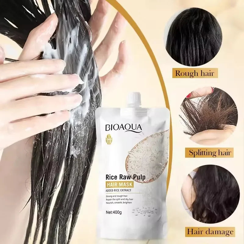 Deep Nourishing Rice Extract Hair Repair Mask
