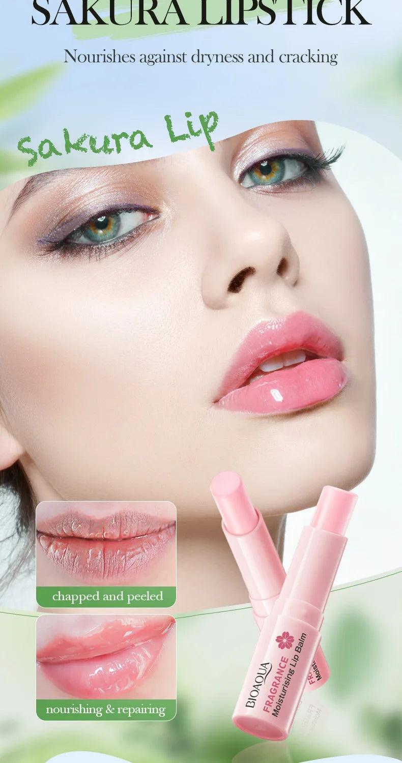 Sakura Moisturizing Lip Balm for Dry and Chapped Lips - 10