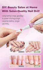 Professional Rechargeable Electric Nail Drill File Kit