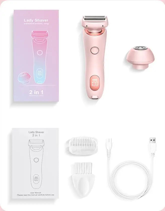 Pain-Free Electric Shaver for Women Body and Facial Hair - 17