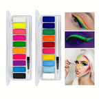 10-Color UV Glow Neon Face and Body Paint Palette