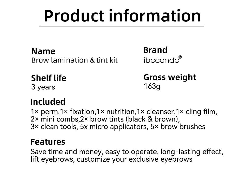 Professional Brow Lamination and Tinting Kit for Perfect Brows