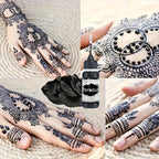 Temporary Black Henna Tattoo Gel for Festivals and Body Art