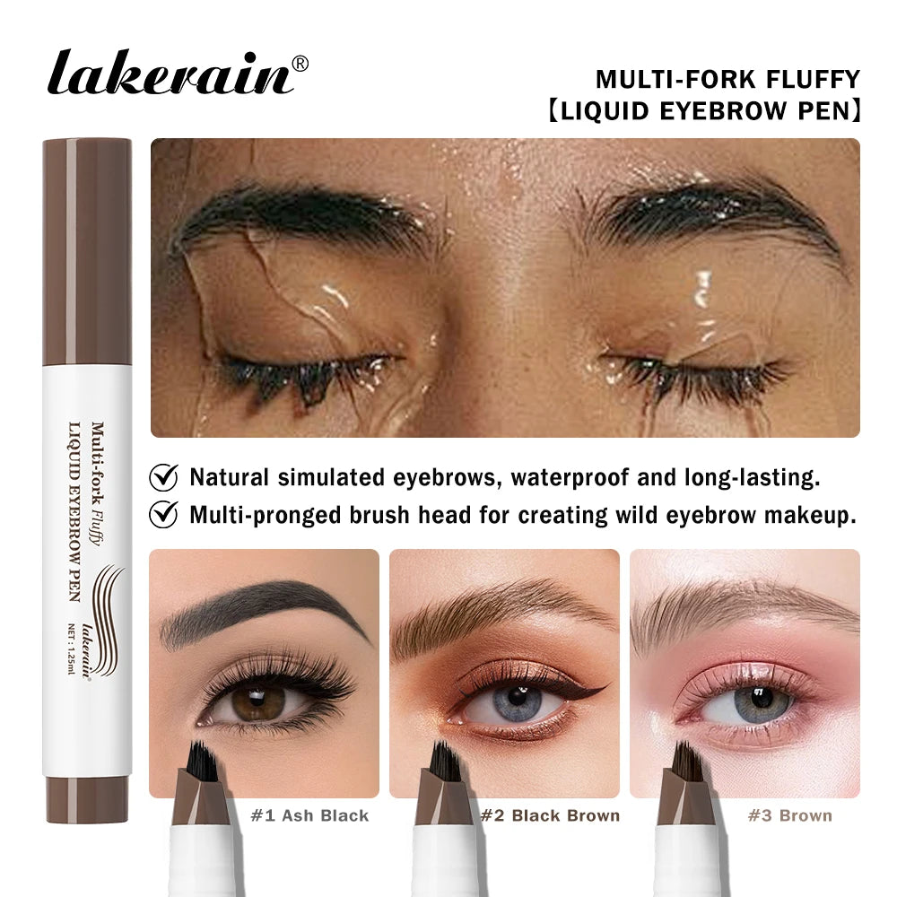 Waterproof Multi-Fork Liquid Eyebrow Pen