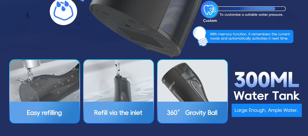Cordless Water Flosser for Teeth Deep Cleaning