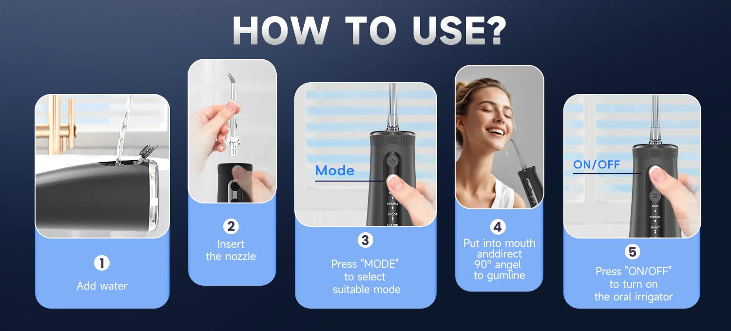 Portable Cordless Water Flosser for Deep Teeth Cleaning - 13