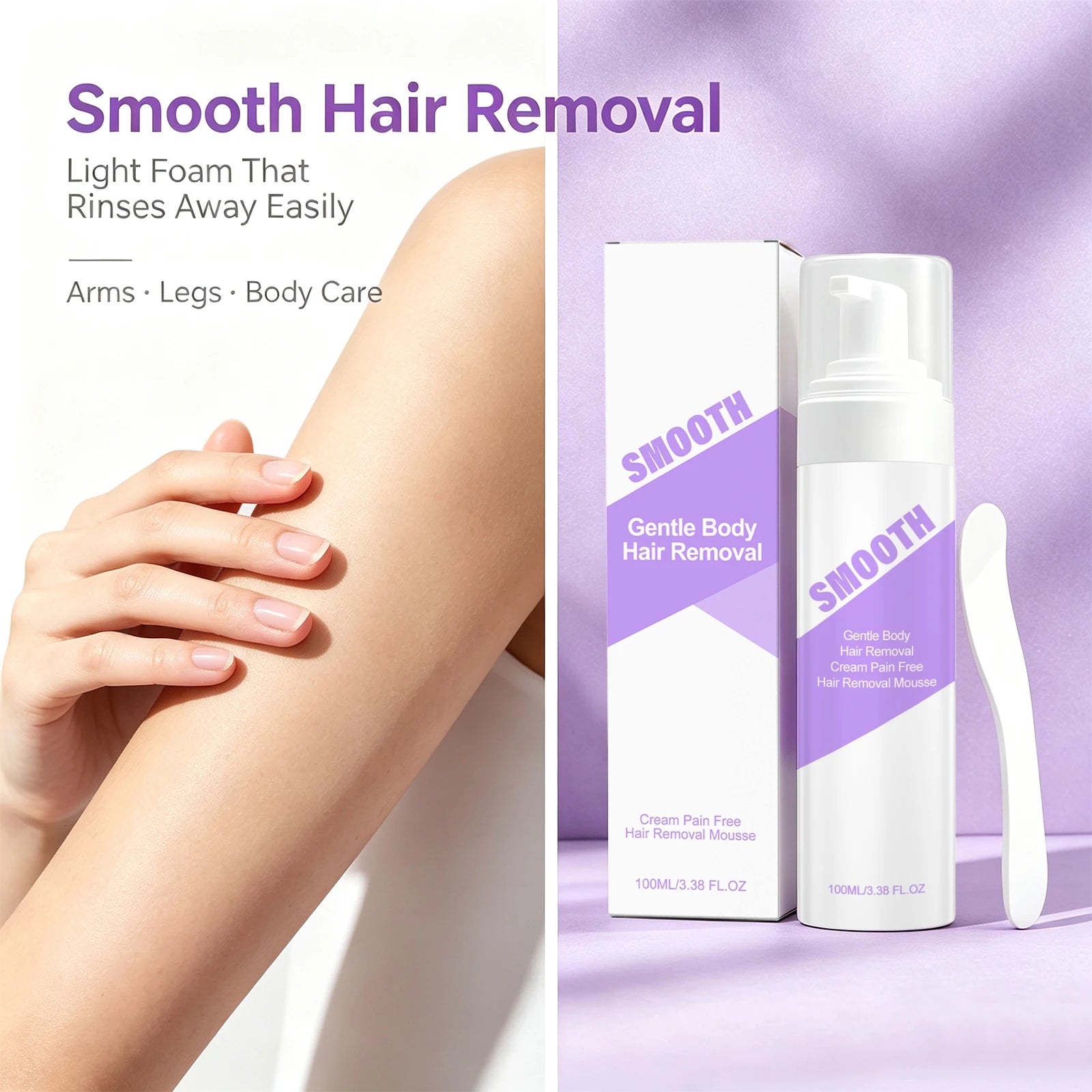 Painless Hair Removal Foam Mousse for Smooth Skin - 3