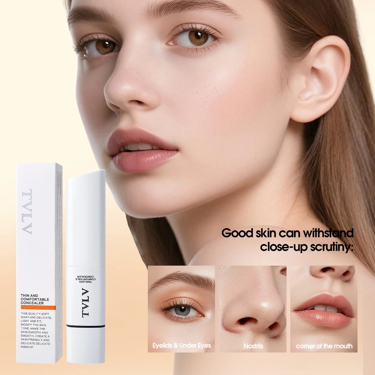 Double-Ended Face Concealer with Built-in Blending Brush