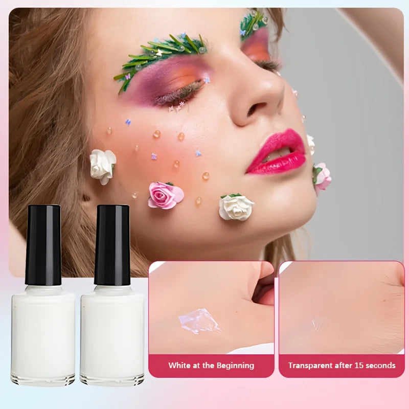 12-Color Glitter Temporary Tattoo and Body Art Kit - 14