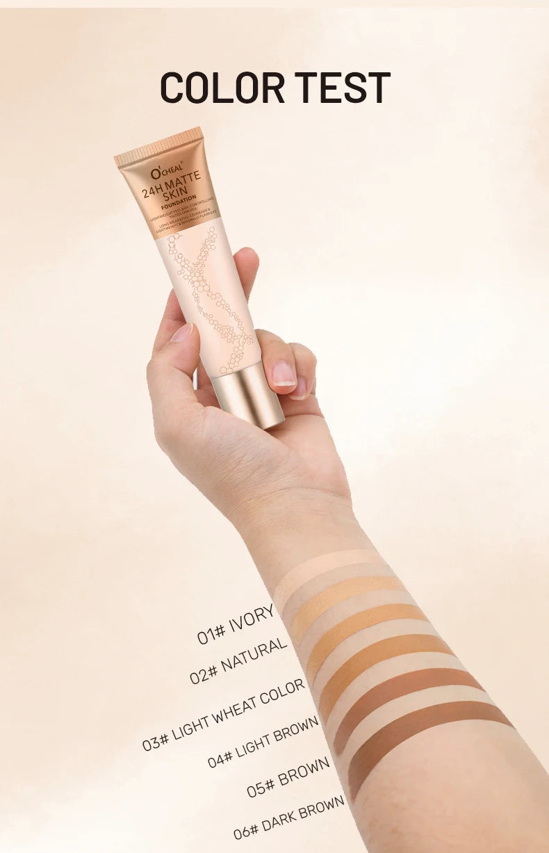 Long-Lasting Waterproof Matte Liquid Foundation - 19