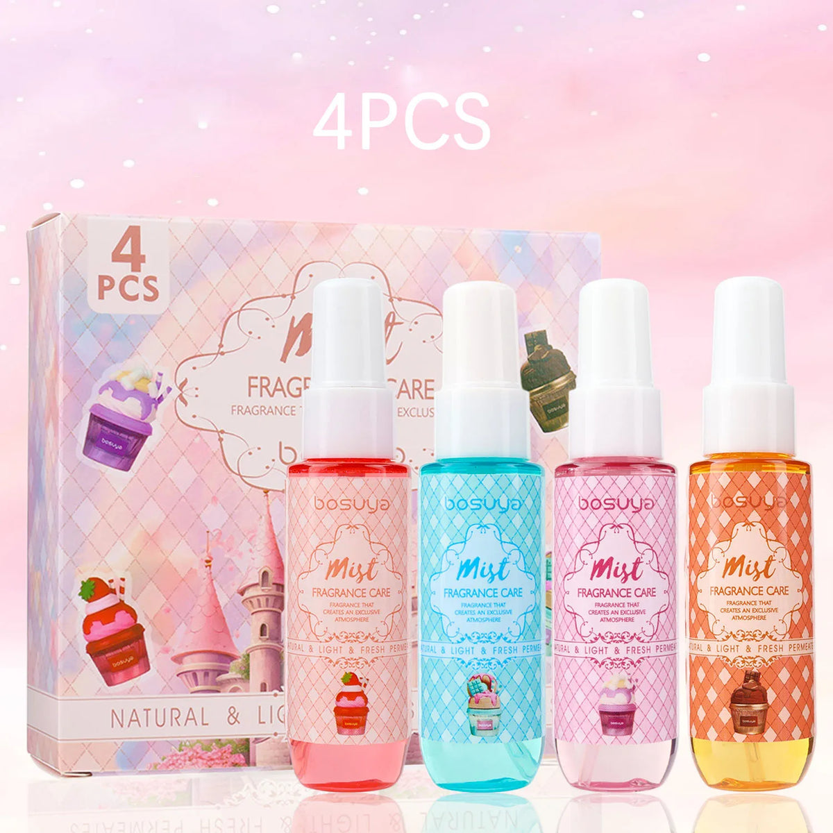 4-Piece Long-Lasting Sweet Fragrance Mist Set