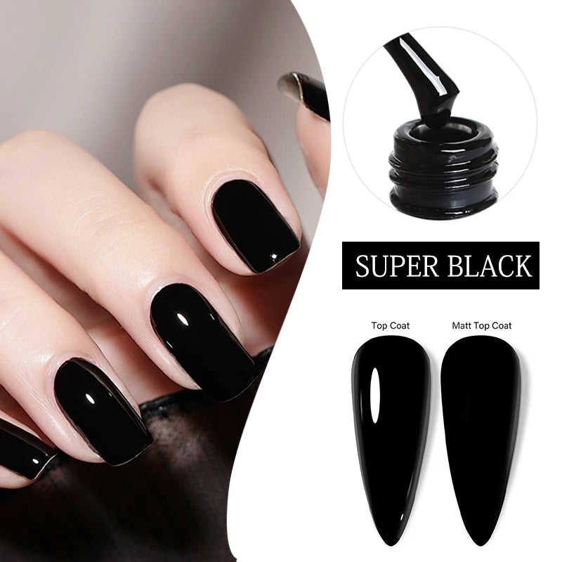 High-Pigment Black Gel Nail Polish