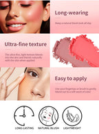 Matte Embossed Blush Palette with Professional Brush