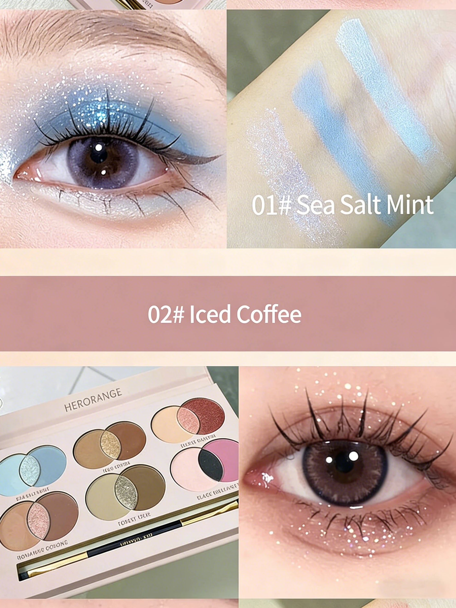 18-Color Vibrant Shimmer Eyeshadow Palette - 15