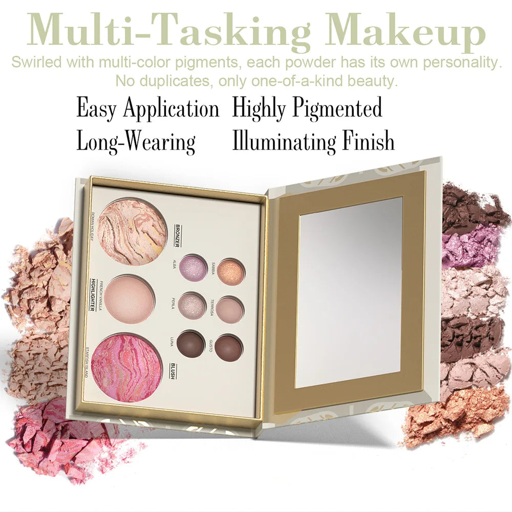 All-in-One 9-Color Face and Eye Makeup Palette