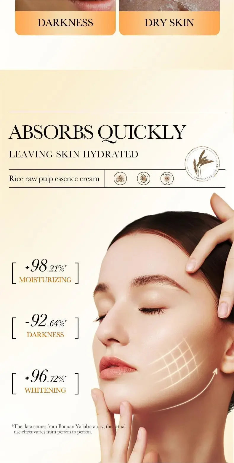 Hydrating Rice Extract Facial Cream for Radiant Skin