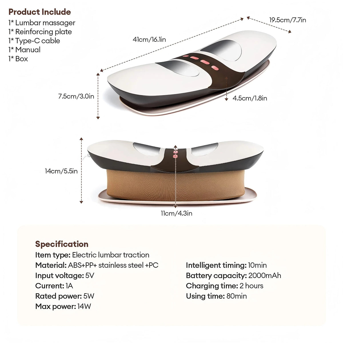 Electric Lumbar Stretcher and Back Massager