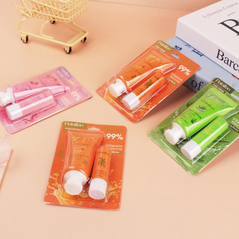 Moisturizing Hand Cream and Color Changing Lip Balm Set