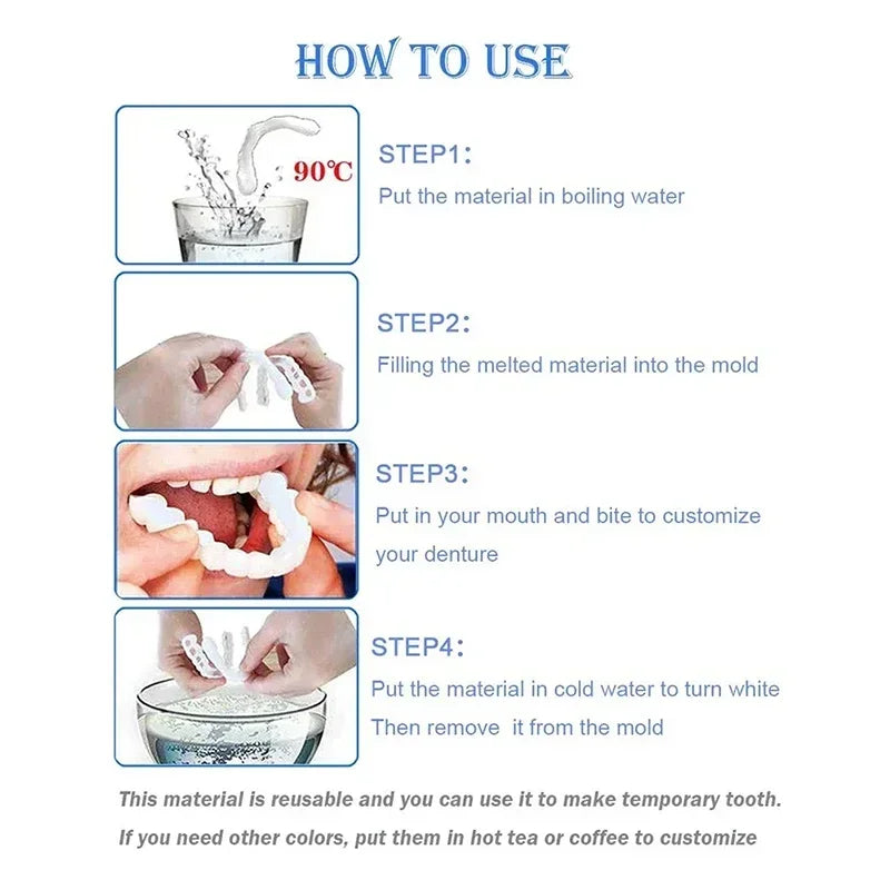 Snap-On Instant Smile Veneers for Temporary Teeth Whitening - 3