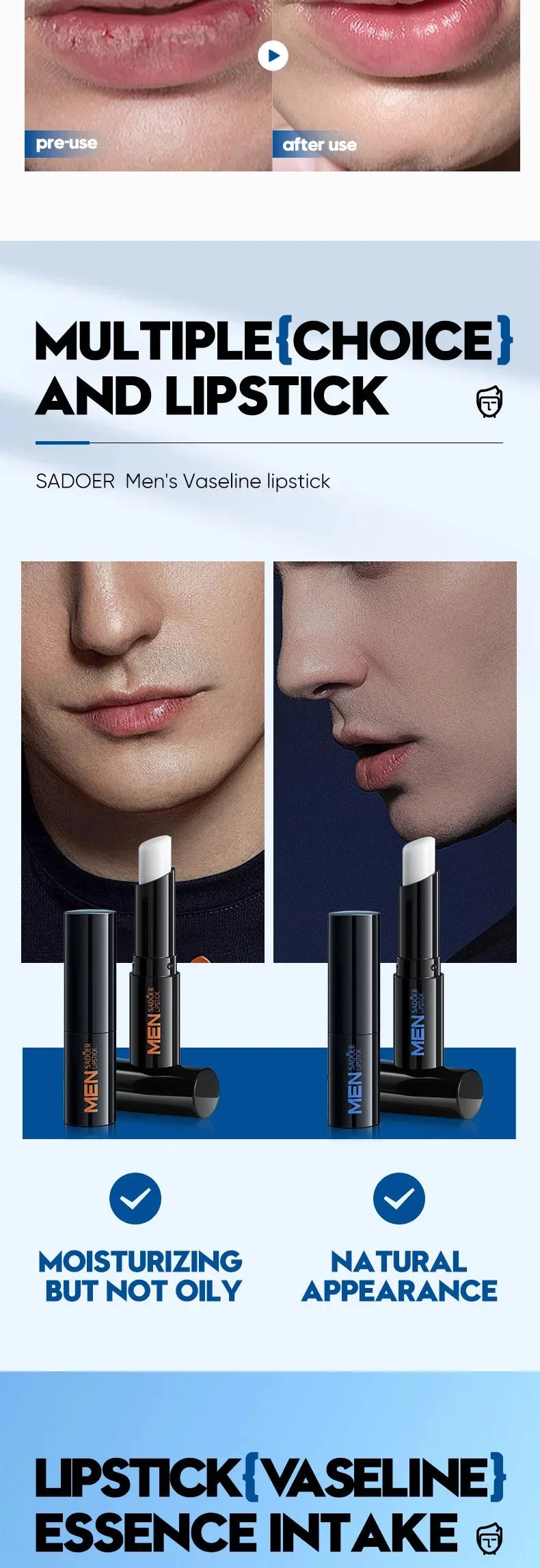 Moisturizing Lip Repair Balm for Men - 9