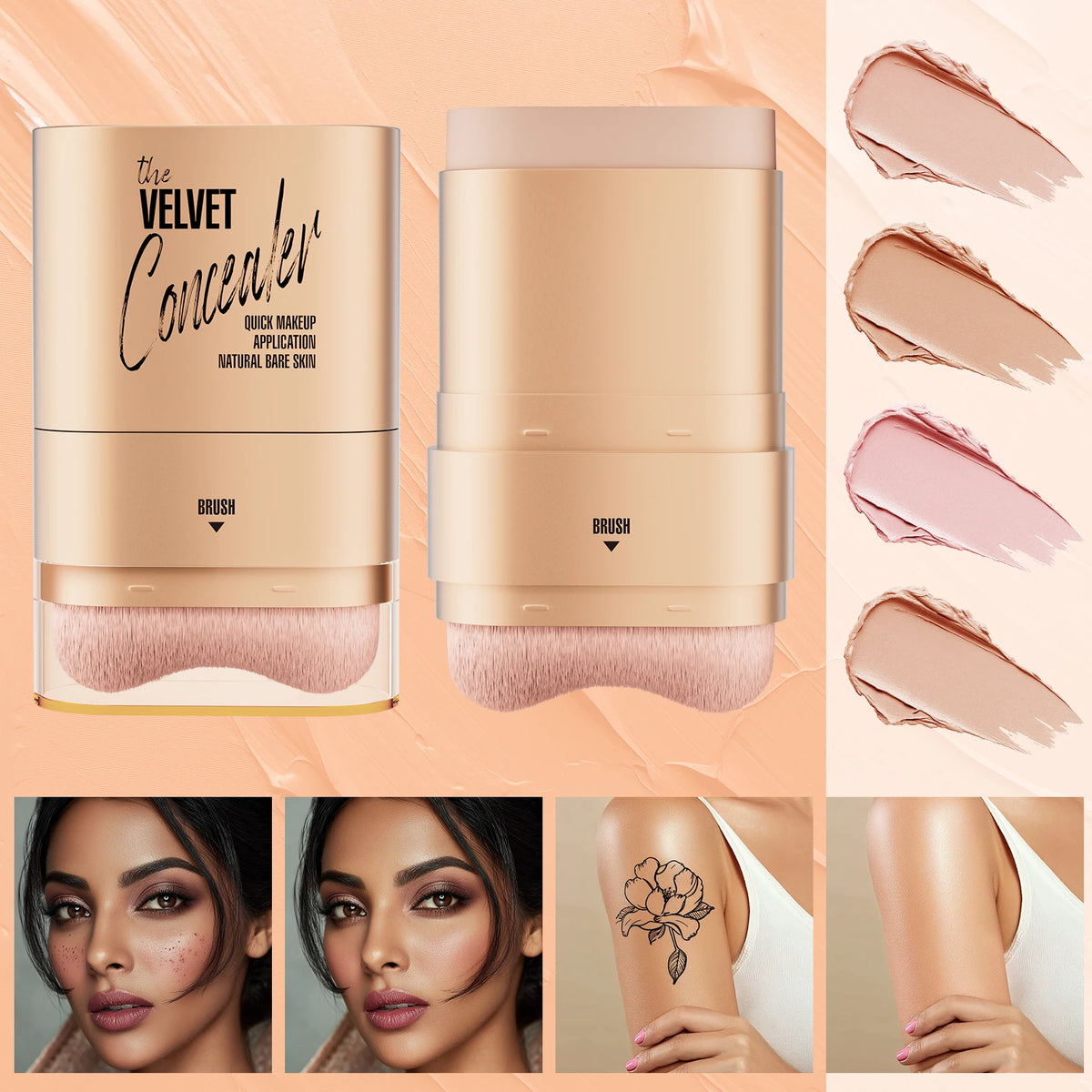 Four-Color All-Day Waterproof Face Concealer Palette