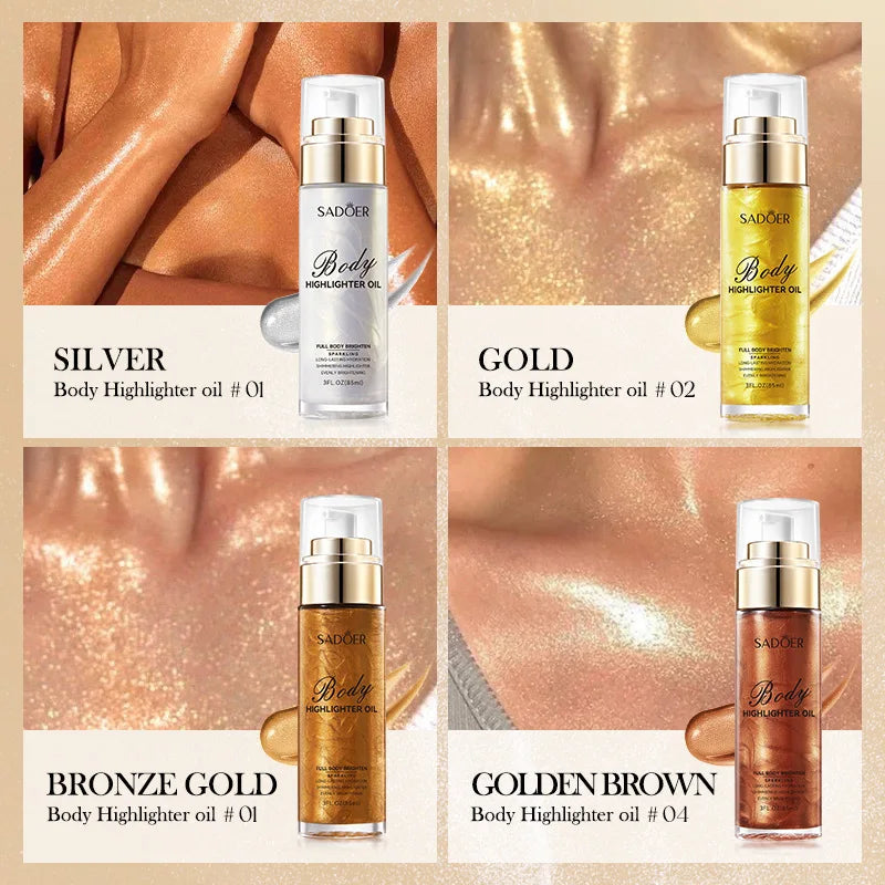 Shimmering Body Highlighter Oil for Radiant Skin