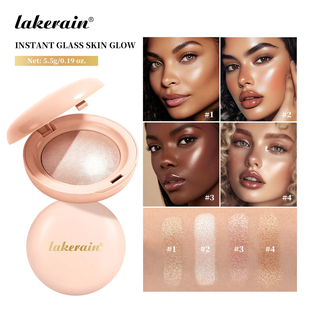 Silken Touch Shimmer Highlighter Powder for Radiant Glass Skin - 1